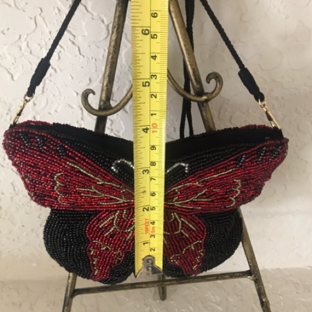 Neiman Marcus Beaded Butterfly Purse - Picture 4 of 7